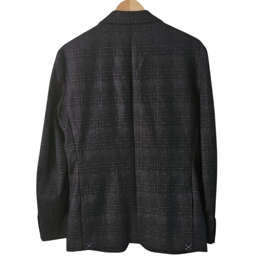 Bar III Slim Fit Men's Plaid Blazer Jacket Size 40R Dark Charcoal Gray Check NWT - Picture 7 of 7